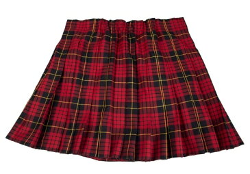 コムデギャルソンCOMME des GARCONS ビックデザインタータンチェックプリーツスカート 赤M【中古】 【レディース】