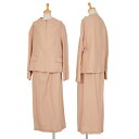 ローブドシャンブル コムデギャルソンrobe de chambre COMME des GARCONS ウールジップアップジャケットセットアップスーツ ピンクベージュM位商品コード：K-97424コンディションランクコンディション詳細ジャケ...