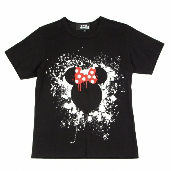 楽天PLAYFULブラックマーケット コムデギャルソンblack market COMME des GARCONS スプラッシュミニープリントTシャツ 黒XS【中古】 【レディース】