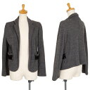 【中古】 トリココムデギャルソンtricot COMME des GARCONS ウールポケット装飾ボタンレスジャケット グレーM位【レディース】(4)