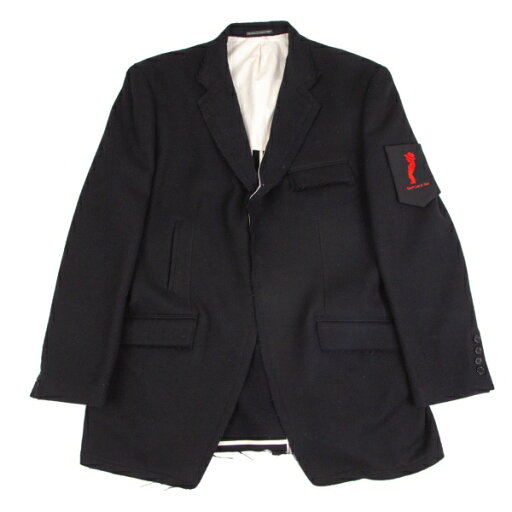 【中古】 ヨウジヤマモト プールオムYohji Yamamoto POUR HOMME 小便小僧パッチ裁ち切りジャケット 黒4【メンズ】 【中古】 ヨウジヤマモト プールオムYohji Yamamoto POUR HOMME 小便小僧パッチ裁ち切りジャケット 黒4【メンズ】