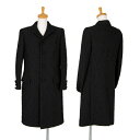 【中古】 ジュンヤワタナベ コムデギャルソンJUNYA WATANABE COMME des GARCONSネップボーダー織りチェスターコート 黒M【レディース...