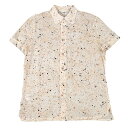 【中古】 ジャンポールゴルチエオムJean Paul GAULTIER HOMME スプラッシュプリント半袖シャツ ベージュ48【メンズ】