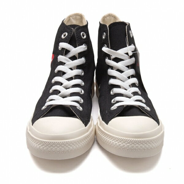 プレイ コムデギャルソン×コンバースPLAY COMME des GARCONS×CONVERSE ハイカットスニーカー 25cm黒【中古】 【レディース】