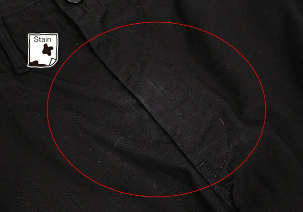 【中古】 コムデギャルソン オムCOMME des GARCONS HOMME コットン染色加工テーパードパンツ 黒M【メンズ】