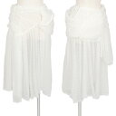【中古】 コムデギャルソンCOMME des GARCONS ドットレースギャザーシースルードレープスカート 白S【レディース】