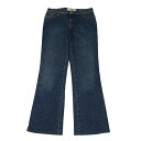 モスキーノ ジーンズMOSCHINO JEANS ピースモチーフブーツカットデニム インディゴ29【中古】 【レディース】