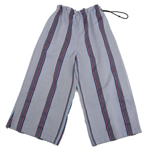 【中古】 イッセイミヤケ ミーISSEY MIYAKE me カラフルストライプウエストコードワイドパンツ 紺他F【レディース】 【中古】 イッセイミヤケ ミーISSEY MIYAKE me カラフルストライプウエストコードワイドパンツ 紺他F【レディース】