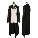 【中古】 コムデギャルソンCOMME des GARCONS ウールカシミヤ袖インサイドアウト切替コート 黒S【レディース】
