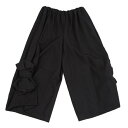 コムデギャルソンCOMME des GARCONS オールドギャバリボンワイドクロップドパンツ 黒XS【中古】 【レディース】