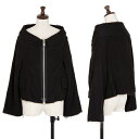 トリコ コムデギャルソンtricot COMME des GARCONS ウール縮絨ショートジップジャケット 黒M【中古】 【レディース】