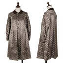 【中古】トリコ コムデギャルソンtricot COMME des GARCONS シャイニードットラウンドカラーシャツワンピース モカS【レディース】