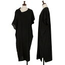 【中古】 ワイズY's 異素材切替フレンチワンピース 黒1【レディース】(4)