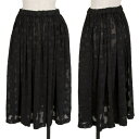 【中古】 コムデギャルソンCOMME des GARCONS ドットカットジャガードシースルースカート 黒XS【レディース】