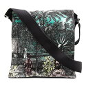 【中古】 ジャンポールゴルチエJean Paul GAULTIER 民族プリントフラップショルダーバッグ 黒緑【メンズ】
