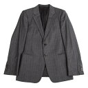 【中古】アルマーニコレツィオーニARMANI COLLEZIONI ストライプ2Bウールジャケット グレー50【メンズ】