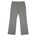 【中古】 ミュウミュウMIU MIU ウールカシミヤストライプパンツ グレー46【レディース】
