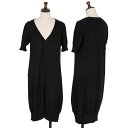 【中古】 ヨウジヤマモト ノアールYohji Yamamoto NOIR コットンシルク半袖ロングカーディガン 黒2【レディース】