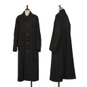 【中古】ジュンヤワタナベ コムデギャルソンJUNYA WATANABE COMME des GARCONS 裏ストライプウールナイロンステンカラーコート 黒M位【レディース】