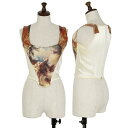 【中古】 ヴィヴィアンウエストウッドVivienne Westwood 旧赤タグ プッティ天使プリントコルセットビスチェ 生成り10【レディース】