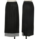 【中古】 プリーツプリーズPLEATS PLEASE ドットカッティングレイヤードスカート 黒グレー3【レディース】(4)