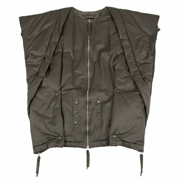 【中古】 ズッカzucca 中綿ジップデザインポンチョコート カーキM【レディース】