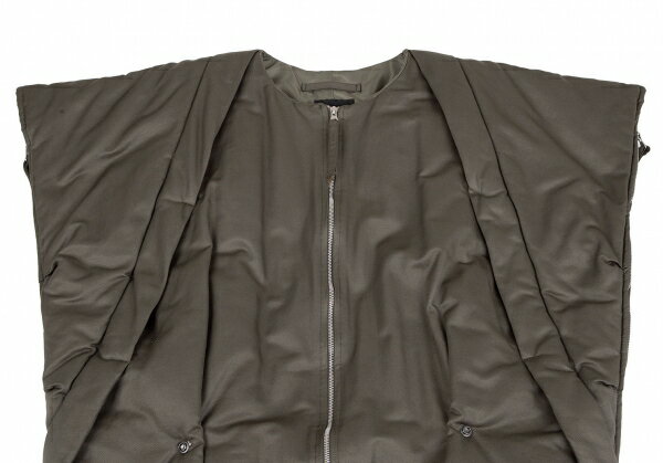 【中古】 ズッカzucca 中綿ジップデザインポンチョコート カーキM【レディース】