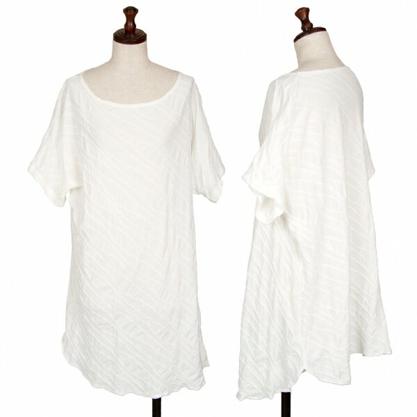 ワイズY's バイアス織り半袖チュニック 白2【中古】 【レディース】