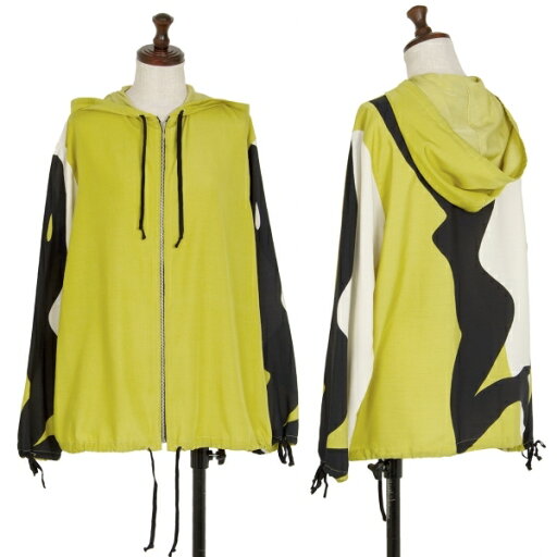 【中古】 ジュニアゴルチエJUNIOR GAULTIER レディーシルエットプリントジップアップパーカー マスタード白黒40【レディース】 【中古】 ジュニアゴルチエJUNIOR GAULTIER レディーシルエットプリントジップアップパーカー マスタード白黒40【レディース】