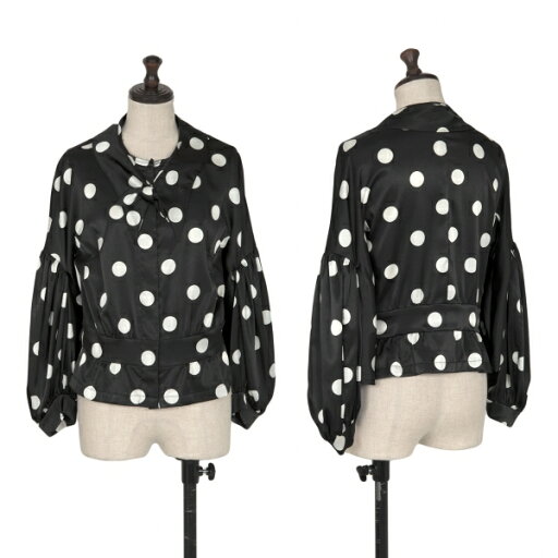 【中古】 コムデギャルソンCOMME des GARCONS ドットプリントバルーンスリーブトップス 黒白S【レディース】 【中古】 コムデギャルソンCOMME des GARCONS ドットプリントバルーンスリーブトップス 黒白S【レディース】