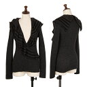【中古】 ジャンポールゴルチエ ファムJean Paul GAULTIER FEMME フリルカシュクールリブニット チャコール40【レディース】(4)