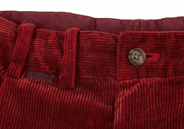【中古】 パパスPapas コーデュロイツータックパンツ ボルドー48M【メンズ】
