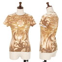 【中古】 ジャンポールゴルチエ ファムJean Paul GAULTIER FEMME ガーゴイルプリント裁ち切りTシャツ モカ40【レディース】(4)