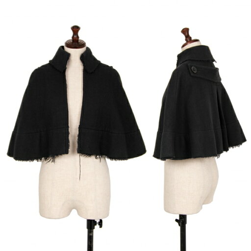 【中古】 ヨウジヤマモト ファムYohji Yamamoto FEMME 混紡ウールカットオフケープジャケット 黒1【レディース】 【中古】 ヨウジヤマモト ファムYohji Yamamoto FEMME 混紡ウールカットオフケープジャケット 黒1【レディース】