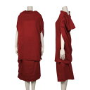 【中古】 ゴシックヨウジヤマモトGOTHIC YOHJI YAMAMOTO コットンボタンデザインセットアップ 赤M/S【レディース】