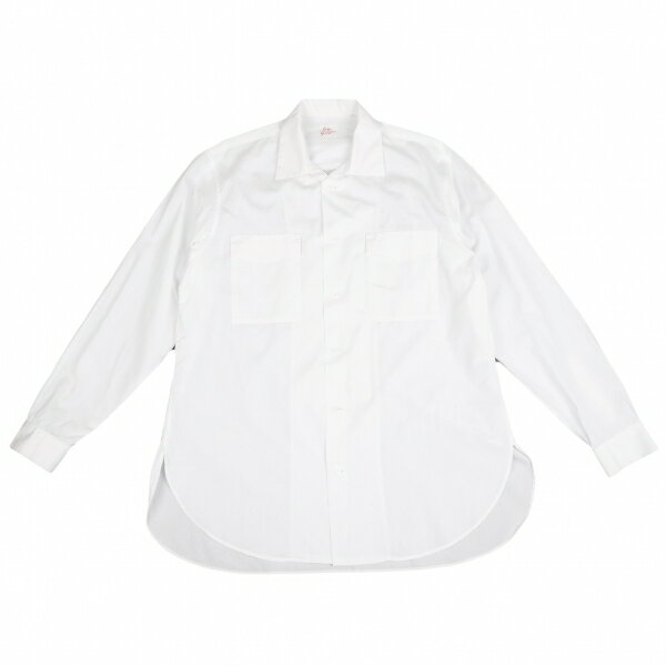 【中古】ヨウジヤマモト コスチュームドオムYohji Yamamoto COSTUME D' HOMME フラップポケットオープンカラーシャツ 白2【メンズ】