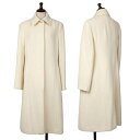 【中古】 ダトラサルディ DA TRUSSARDI アルパカ混ステンカラーコート クリーム38【レディース】
