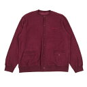 【中古】 パパスPapas ワンポイントロゴ刺繍クルーネックカーディガン エンジ50L【メンズ】(4)