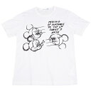 コムデギャルソンシャツ×ディズニーCOMME des GARCONS SHIRT×Disney ミッキープリントTシャツ 白L