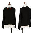 【中古】 レッド ヴァレンティノRED VALENTINO スワンカラーデザインニット 黒S【レディース】(4)