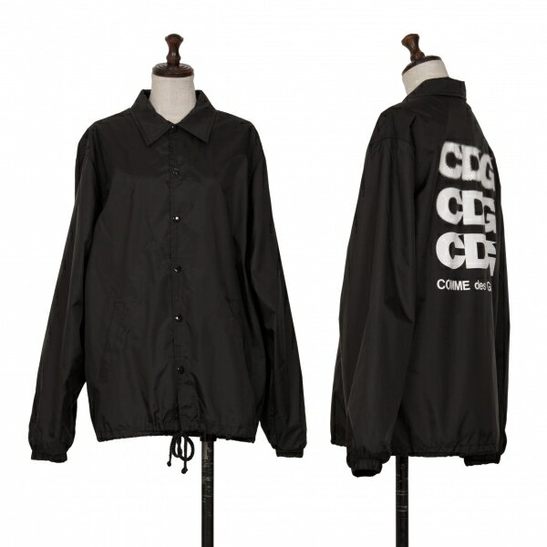 グッドデザインショップ コムデギャルソンGOOD DESIGN SHOP COMME des GARCONS バックロゴプリントコーチジャケット 黒S