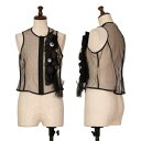 【中古】 コムデギャルソンCOMME des GARCONS 装飾デザインメッシュタンクトップ 黒XS位【レディース】(4)