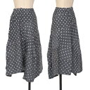 【中古】 トリココムデギャルソンtricot COMME des GARCONS 螺旋切替ドットスカート グレーS位【レディース】(4)