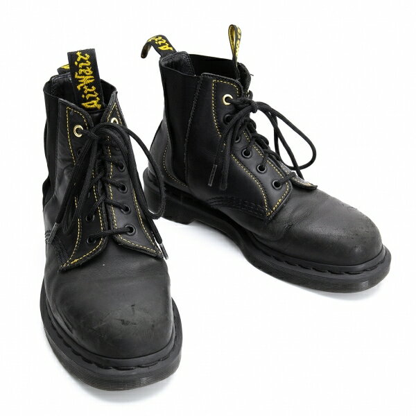 ヨウジヤマモト プールオム×ドクターマーチン Yohji Yamamoto POUR HOMME × Dr.Martens サイドゴア6ホールブーツ 黒UK7(26.0)商品コード：K-128309コンディションランクコンディション詳細2019S/S アッパー・タンにスレ、かかとに減りがあります（写真参照）その他目立ったダメージなどなくいい状態です。サイズUK7(26.0)色黒重量1560g素材牛革参考価格￥81&#44;400サイズ詳細インソール25 cmアウトソール29 cm最大幅10.5 cmヒール高3 cmヒール合わせた全高6.5 cm本体重量1190 g詳細画像