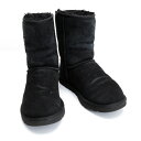 【中古】 アグUGG ムートンショートブーツ 黒22【レディース】