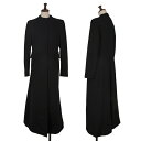 【中古】 ジャンポールゴルチエ ファムJean Paul GAULTIER FEMME ウールノーカラーロングコート 黒他40【レディース】