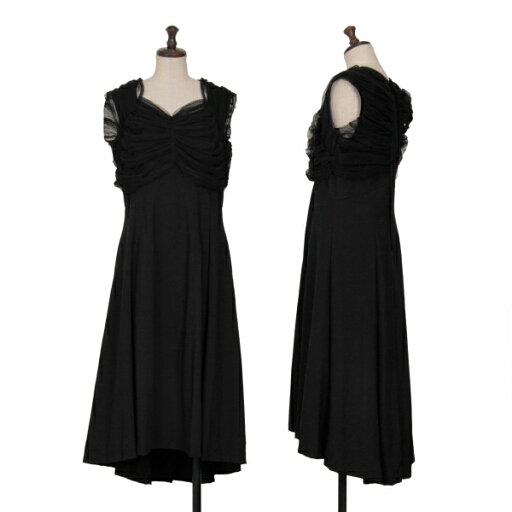 【中古】 コムデギャルソン COMME des GARCONS チュール装飾ノースリーブワンピース 黒M位【レディース】 【中古】 コムデギャルソン COMME des GARCONS チュール装飾ノースリーブワンピース 黒M位【レディース】