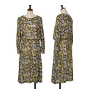 【中古】 ミナペルホネンmina perhonen コットンシルク総柄プリントワンピース マルチ38【レディース】(4)