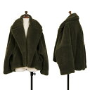 【中古】 プレインピープルPLAIN PEOPLE ピークドラペルボアジャケット カーキ9【レディース】(4)