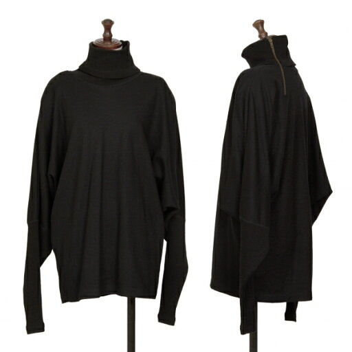 【中古】 イッセイミヤケISSEY MIYAKE リブ切替ドルマンスリーブニットセーター 黒9【レディース】 【中古】 イッセイミヤケISSEY MIYAKE リブ切替ドルマンスリーブニットセーター 黒9【レディース】